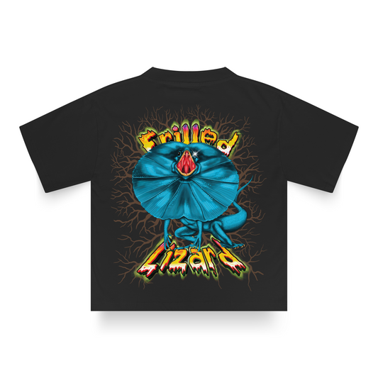 BLACK FRILLED LIZARD T-SHIRT