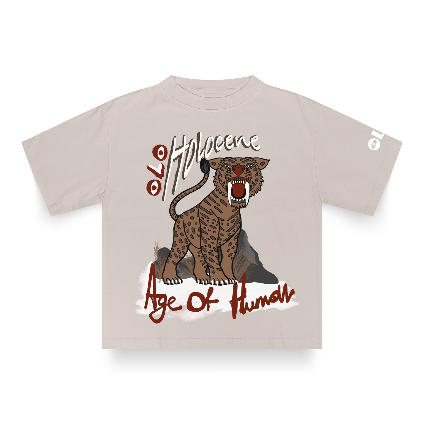 BEIGE SMILODON T-SHIRT