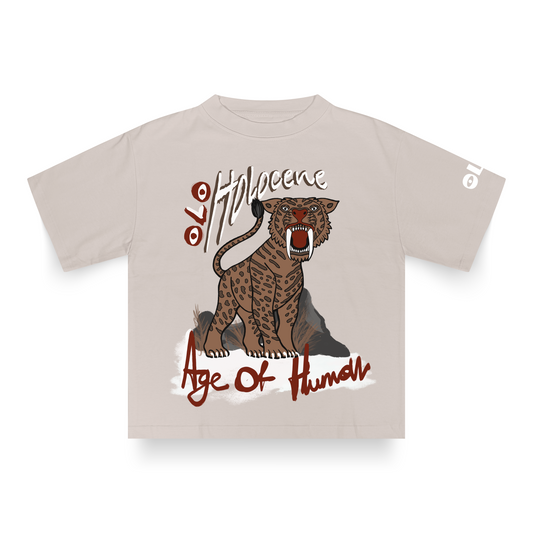 BEIGE SMILODON T-SHIRT