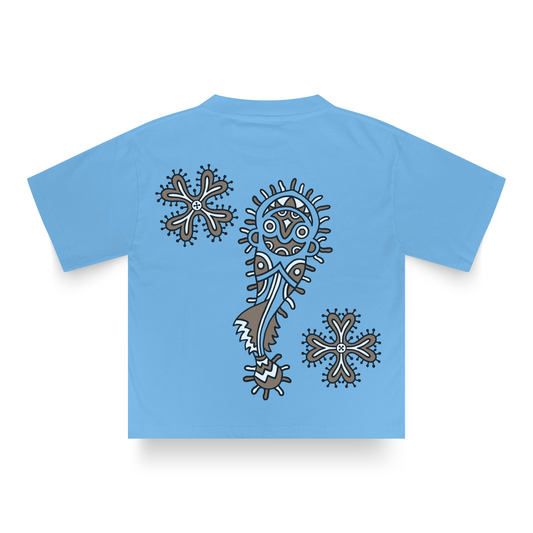 SKY BLUE LOPHIUS TRIBAL T-SHIRT